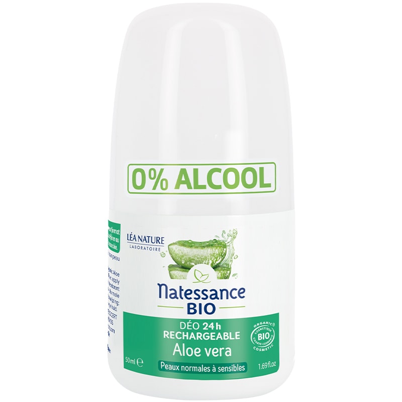Déodorant bio rechargeable - Aloe vera - Peaux normales & sensibles - 50 ml