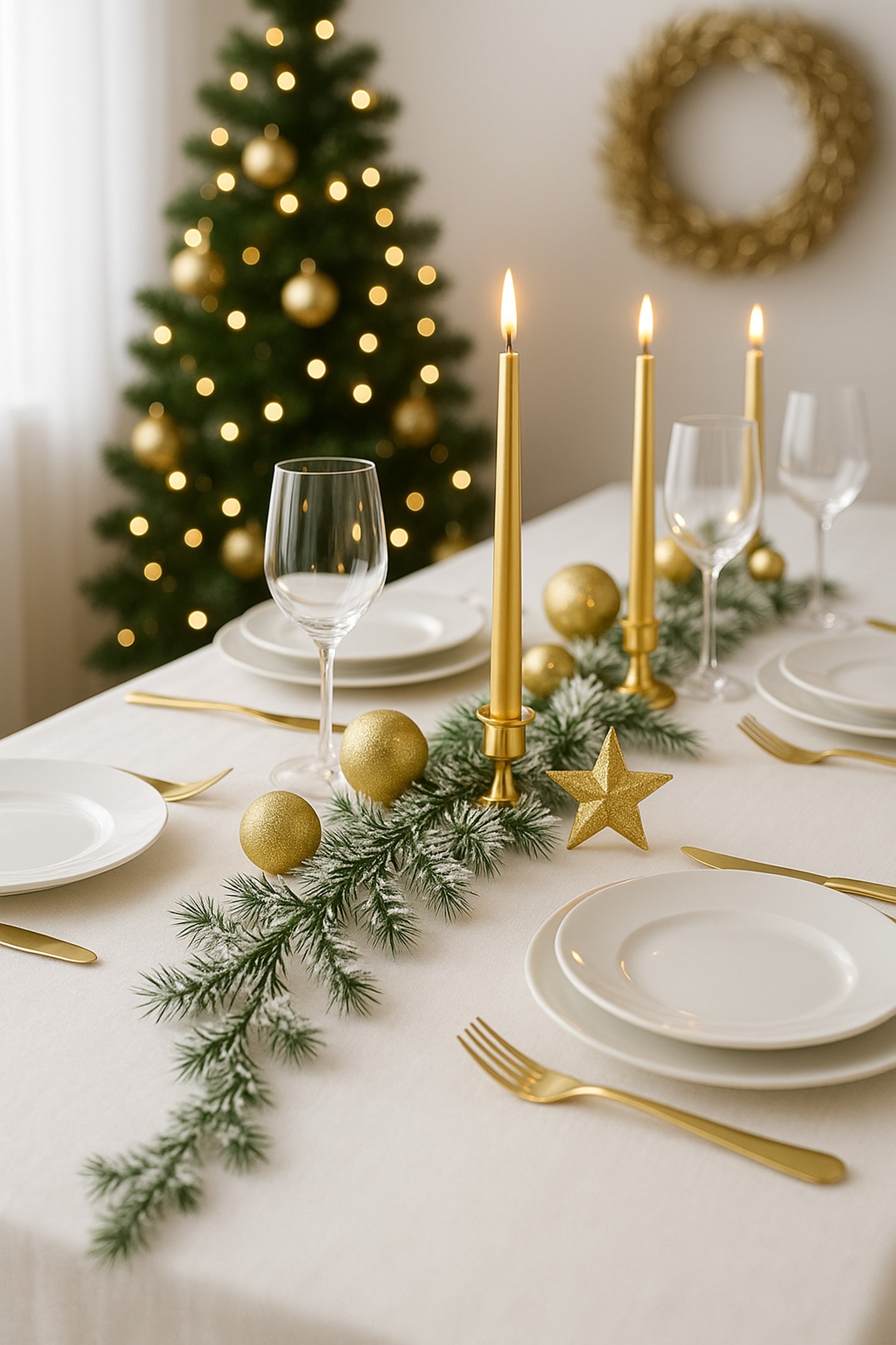 I.GE.A. Kunstgirlande »Tannengirlande« Weihnachtsgirlande künstlich Tanne geeist Adventskranz Kranz Tür Deko