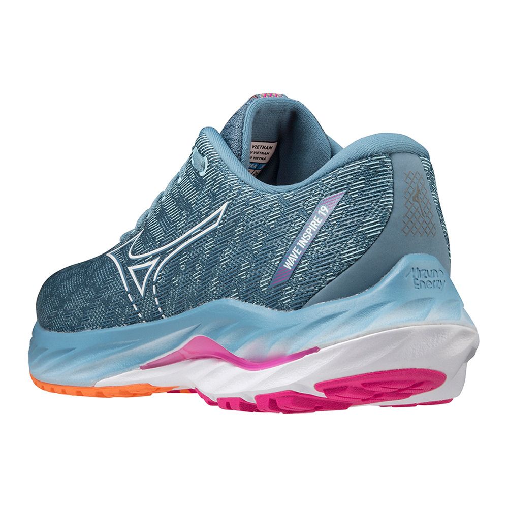 Mizuno WAVE INSPIRE 19 - Chaussures running Femme provincial blue/white/807 c