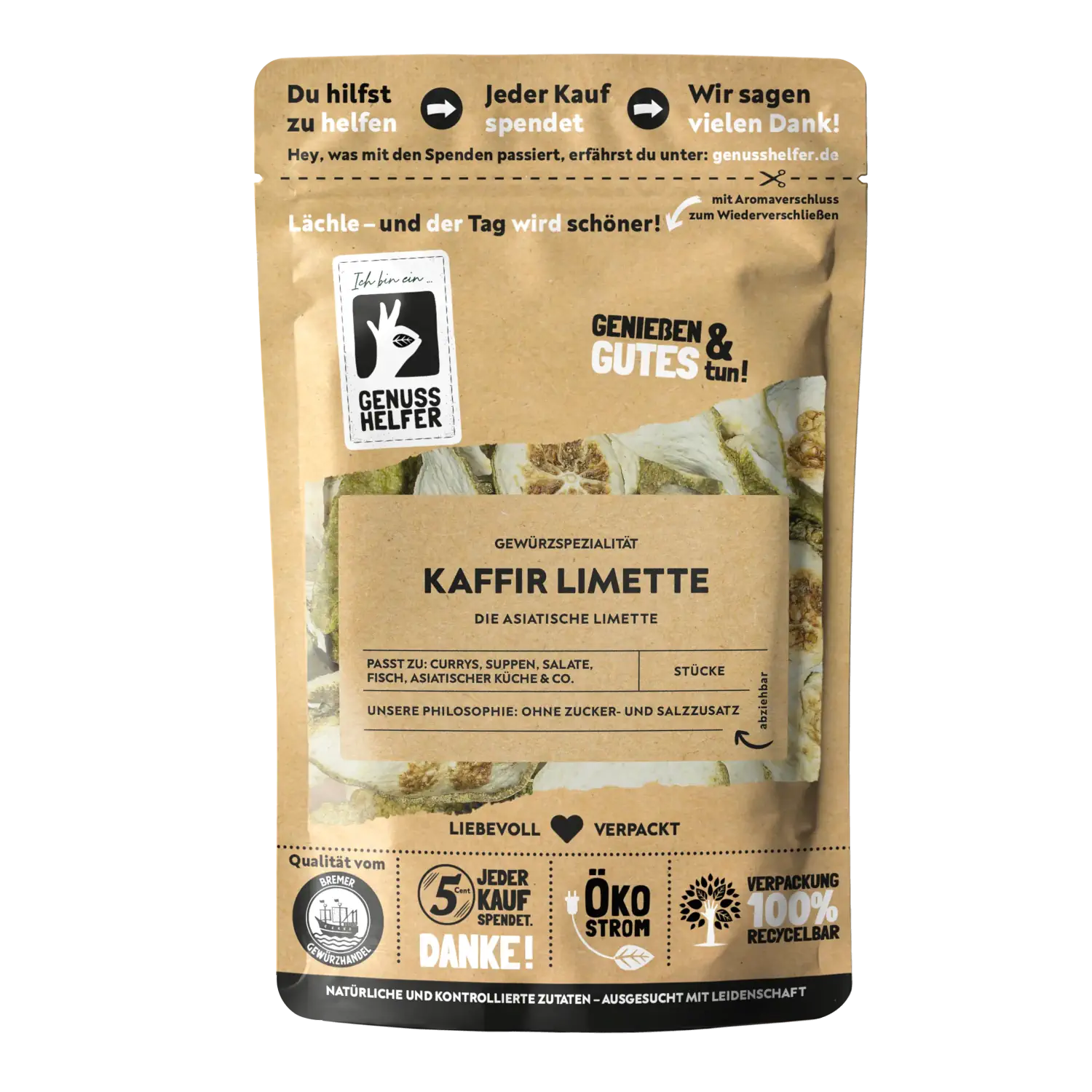 Kaffirlimettenschale, Stücke