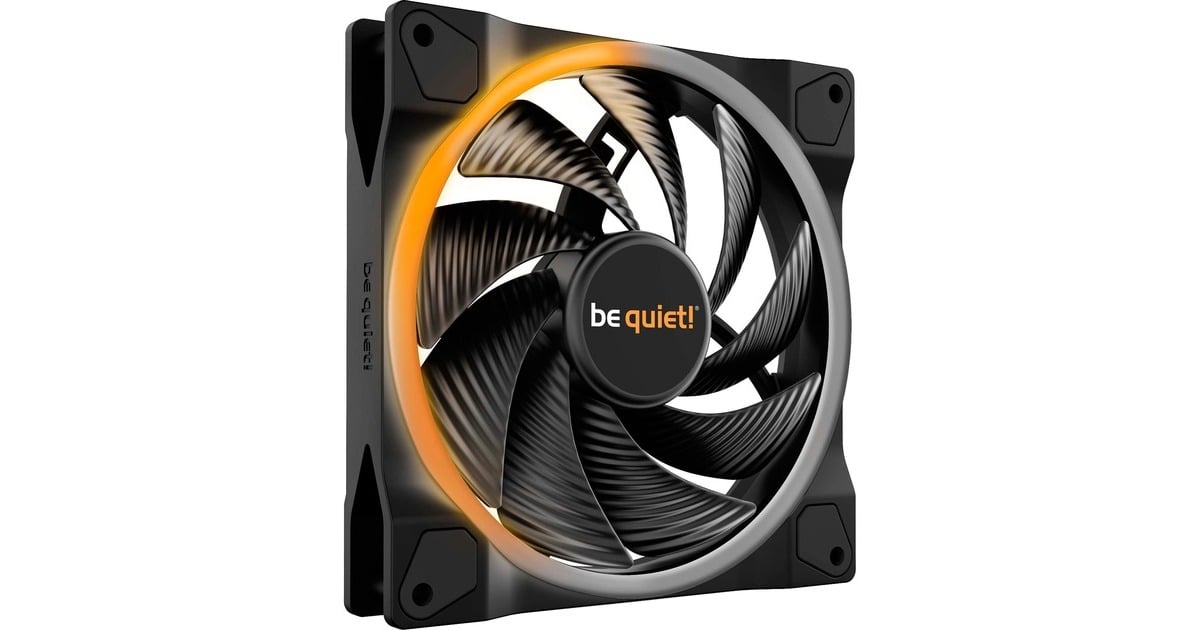 be quiet!Light Wings PWM high-speed RGB case fan  (Zwart, 140 x 140 x 25 mm)