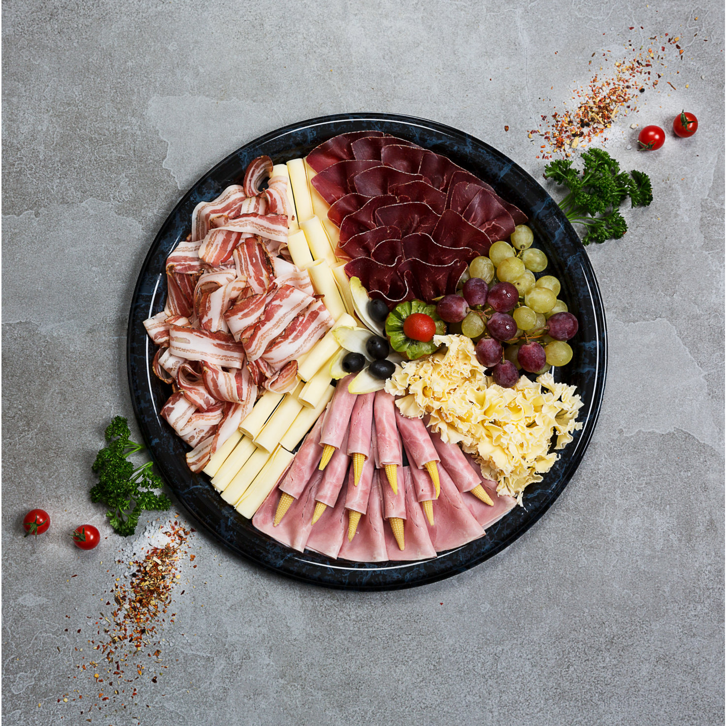 Gourmetplatte mit Käse max. Ø40cm