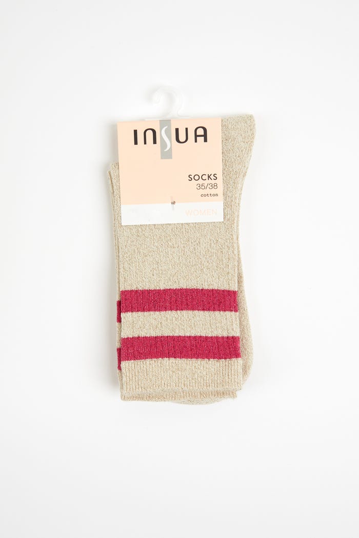 inSua-Sokken lurex rib strepen - Insua