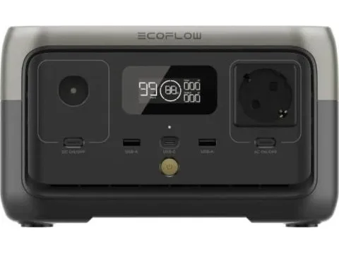EcoFlow RIVER 2 - Transportabel strømstation - AC 220-240 / DC 11-30 / 5/9/12/15/20/24 V - litiumjernfosfat - 256 Wh - Wi-Fi, Bluetooth - output-stikforbindelser: 5 - Europa