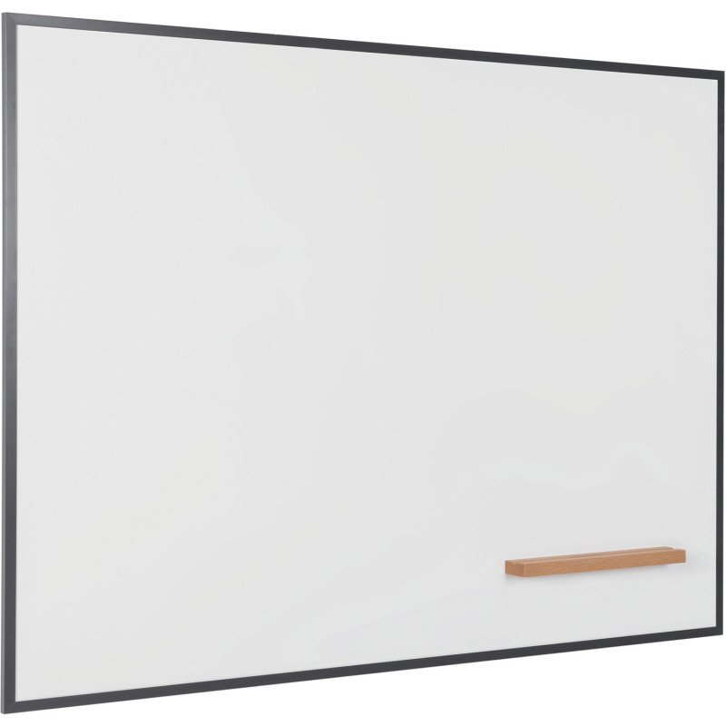 Tableau blanc acier émaillé magnétique cade noir 240 x 120 Curvo Bi Office