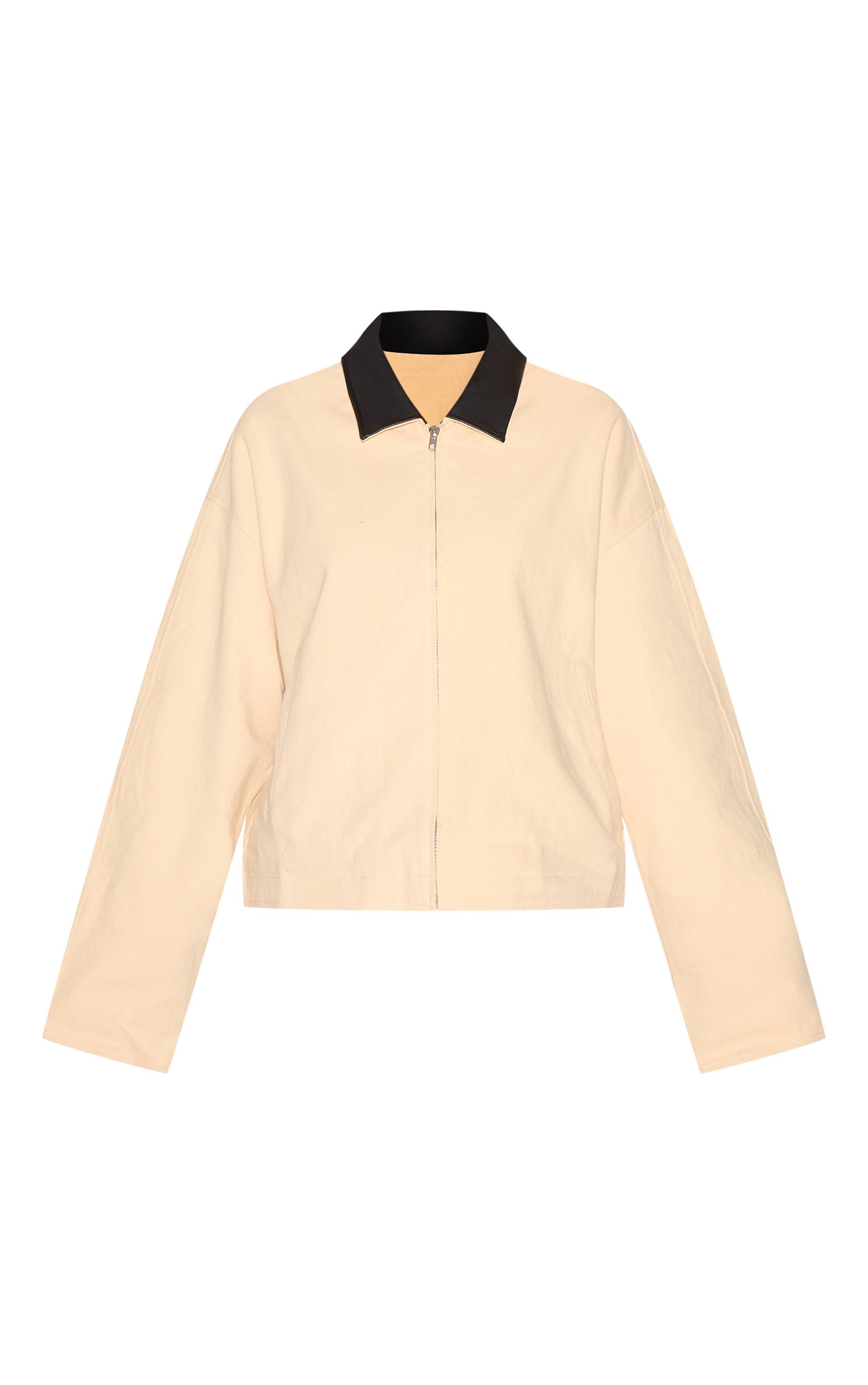 Sable Veste En Coton Oversize À Col En Synthétiquecuir