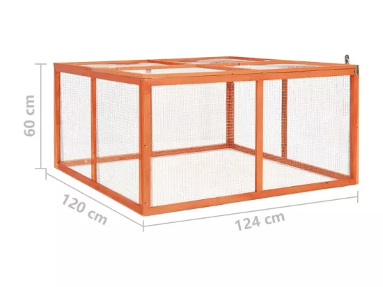 Clapier 124x120x60 cm Bois de sapin massif