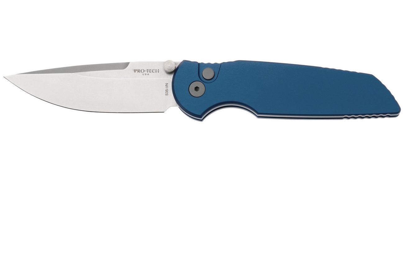 Pro-Tech TR-3 Integrity INT101-BLUE, Stonewashed S35VN, Solid Blue Manual Aluminum, zakmes