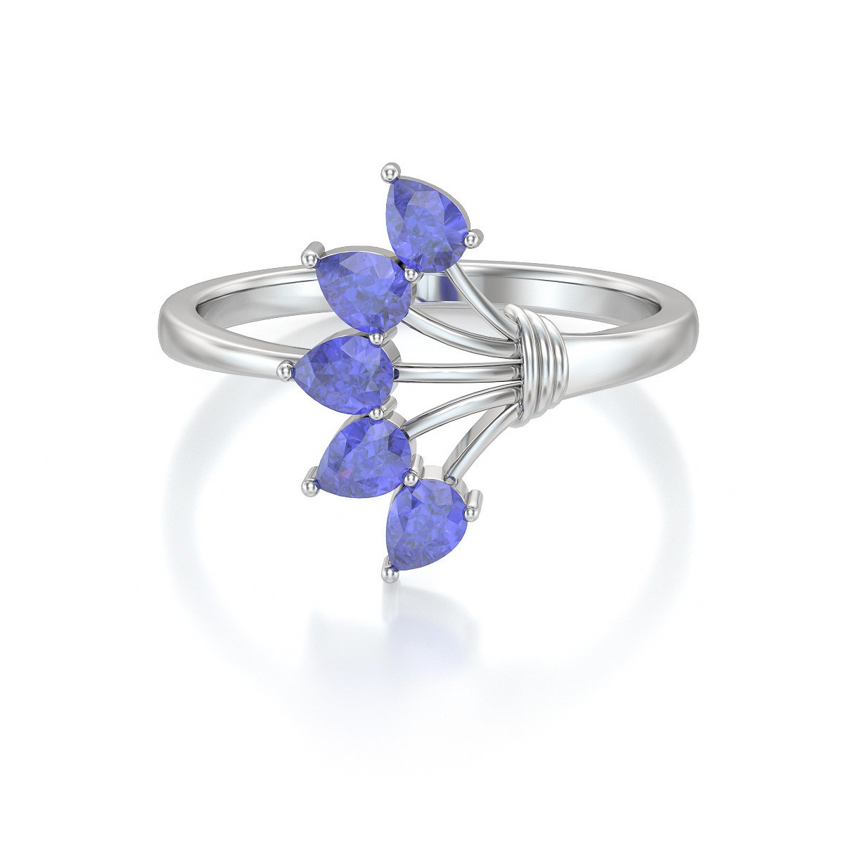 Bague ADEN Tanzanite sur Argent 925 2.65grs
