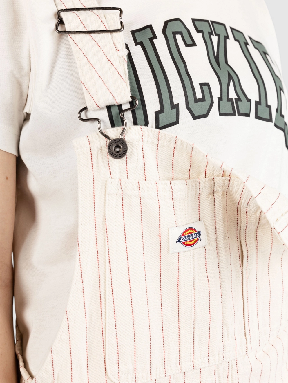 Dickies Service Bib Dungarees egret
