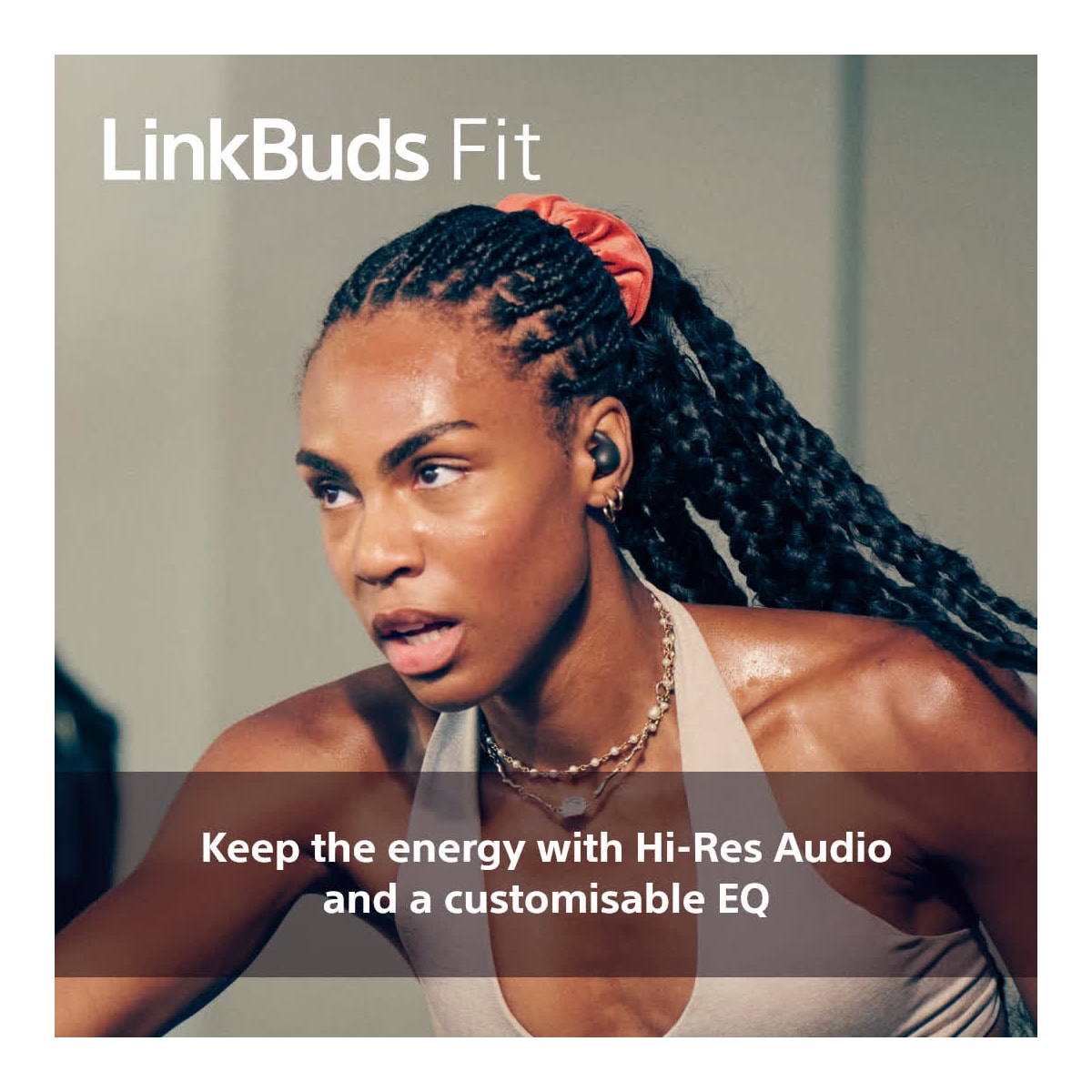 Sony LinkBuds Fit helt trådløse in-ear hodetelefoner (sort)