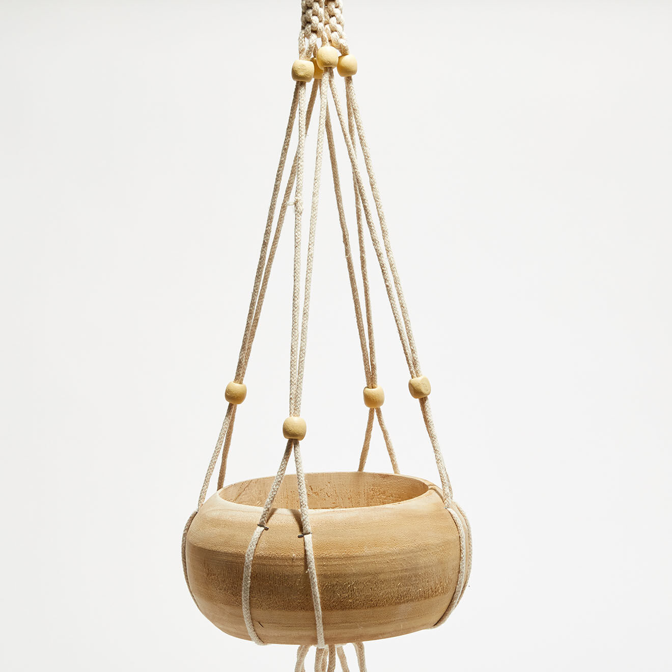 Pomax Cache-pot suspendue Finn beige - D.22xH.7cm