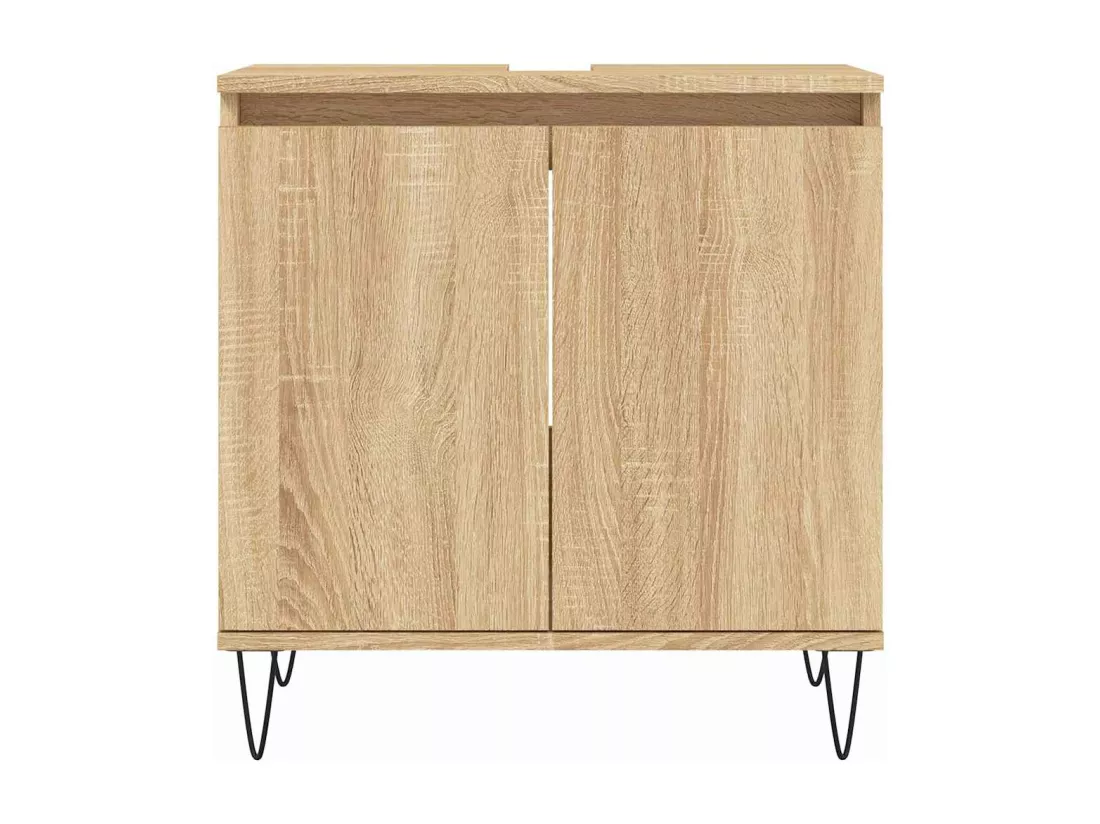 Armoire de bain chêne sonoma 58x33x60 cm bois d'ingénierie