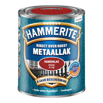 Hammerite Direct over Roest metaallak hamerslag rood 750 ml
