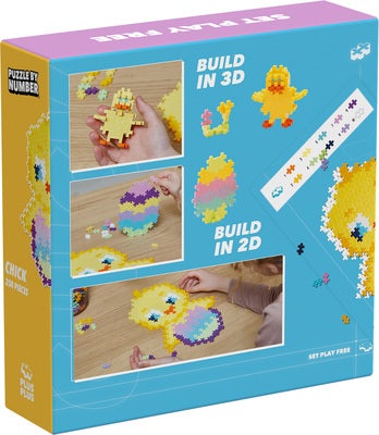 Plus-Plus Puzzle By Numbers Chick Byggesett 250 Deler