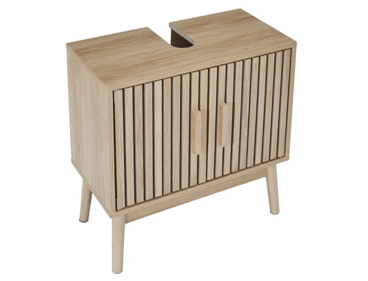 THE HOME DECO FACTORY - Etagère Meuble sous vasque 2 portes saulk - marron