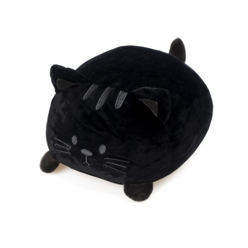 Almofada em formato de gato, preta