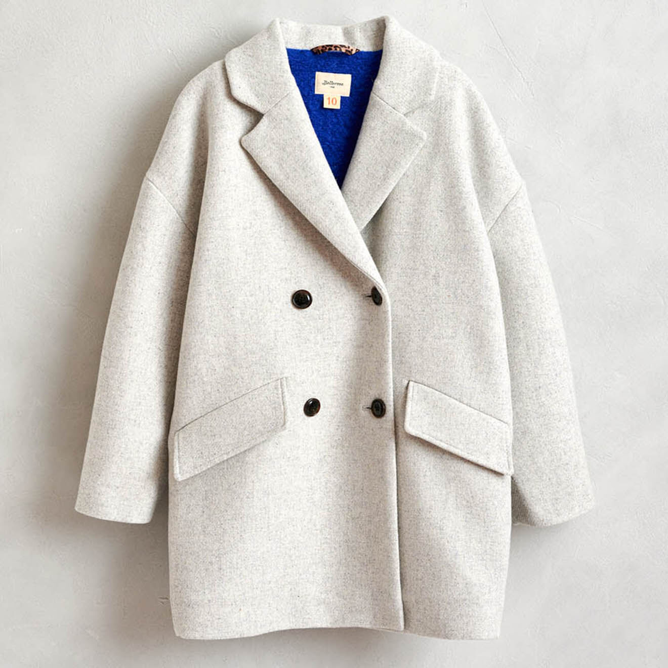 Bellerose Manteau croisé en Laine mélangée Sybil gris clair