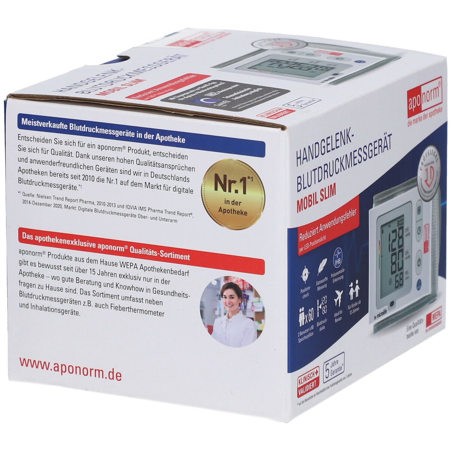 aponorm® Mobil Slim Handgelenk-Blutdruckmessgerät