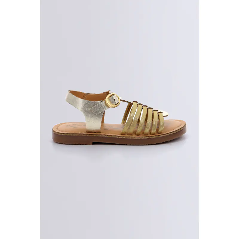 Premslim Or SANDALES Cuir Fille
