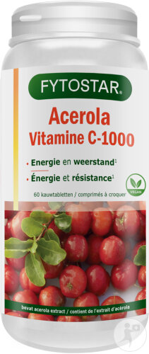 Fytostar Acerola C-1000 Comprimés À Croquer 60
