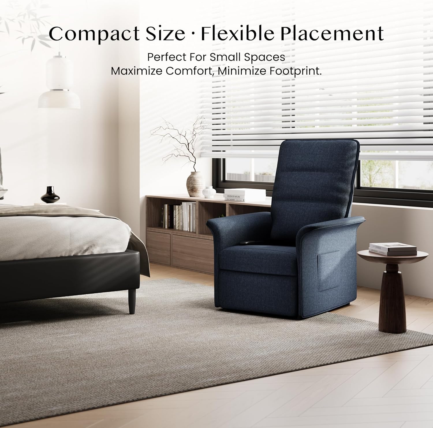 FLEXISPOT Elektrisch Relaxsessel - Verstellbarer TV Sessel, Fernsehsessel mit liegefunktion, 105° -155° verstellbare Rückenlehne – Relax Sessel，ergonomisch (Dunkelgrau)