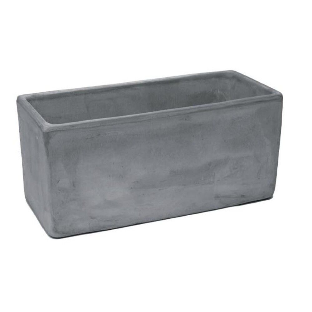KRUKKE ITALIENSK TERRAKOTTA RECTANGLE GRÅ 30CM