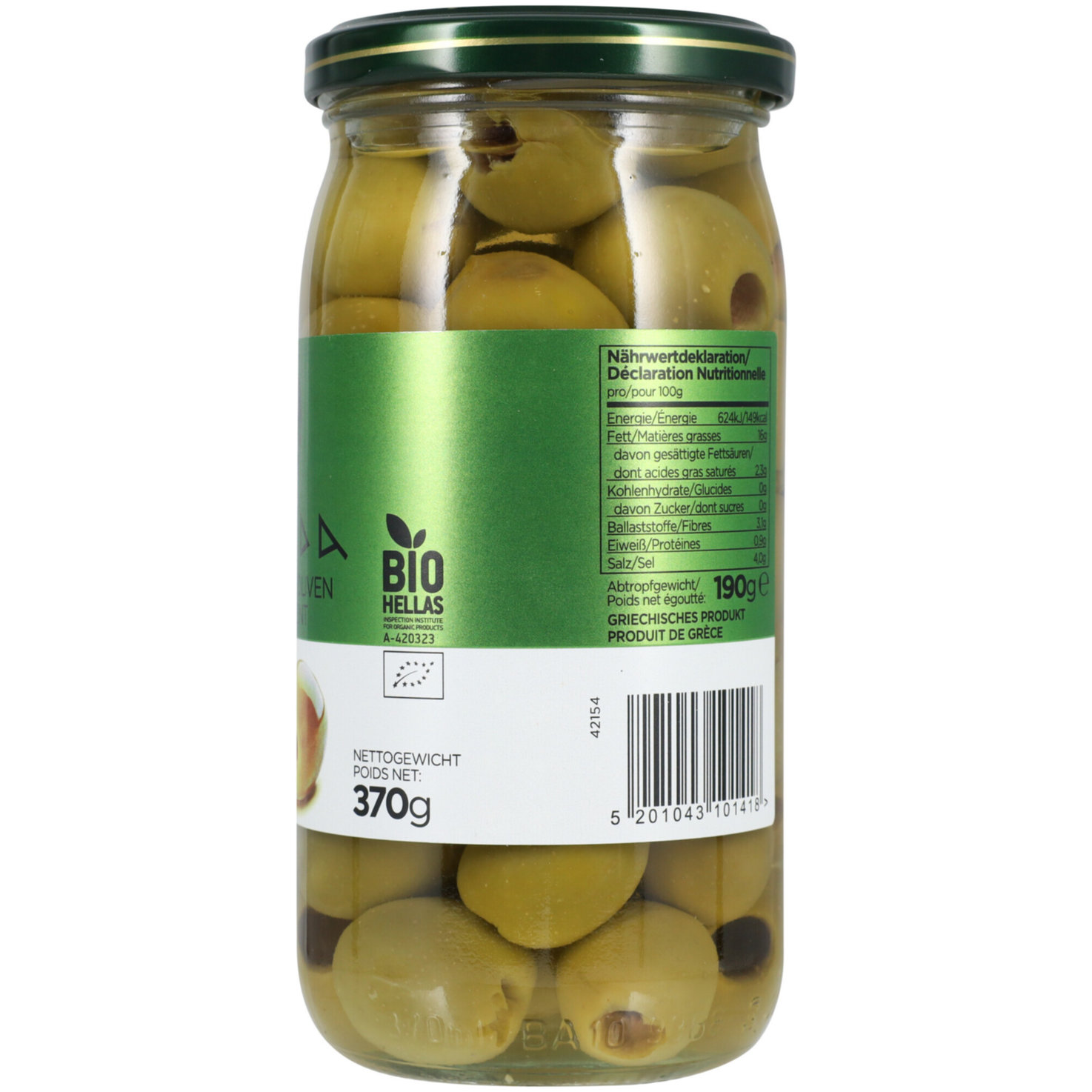 Iliada Bio Olives ohne Stein