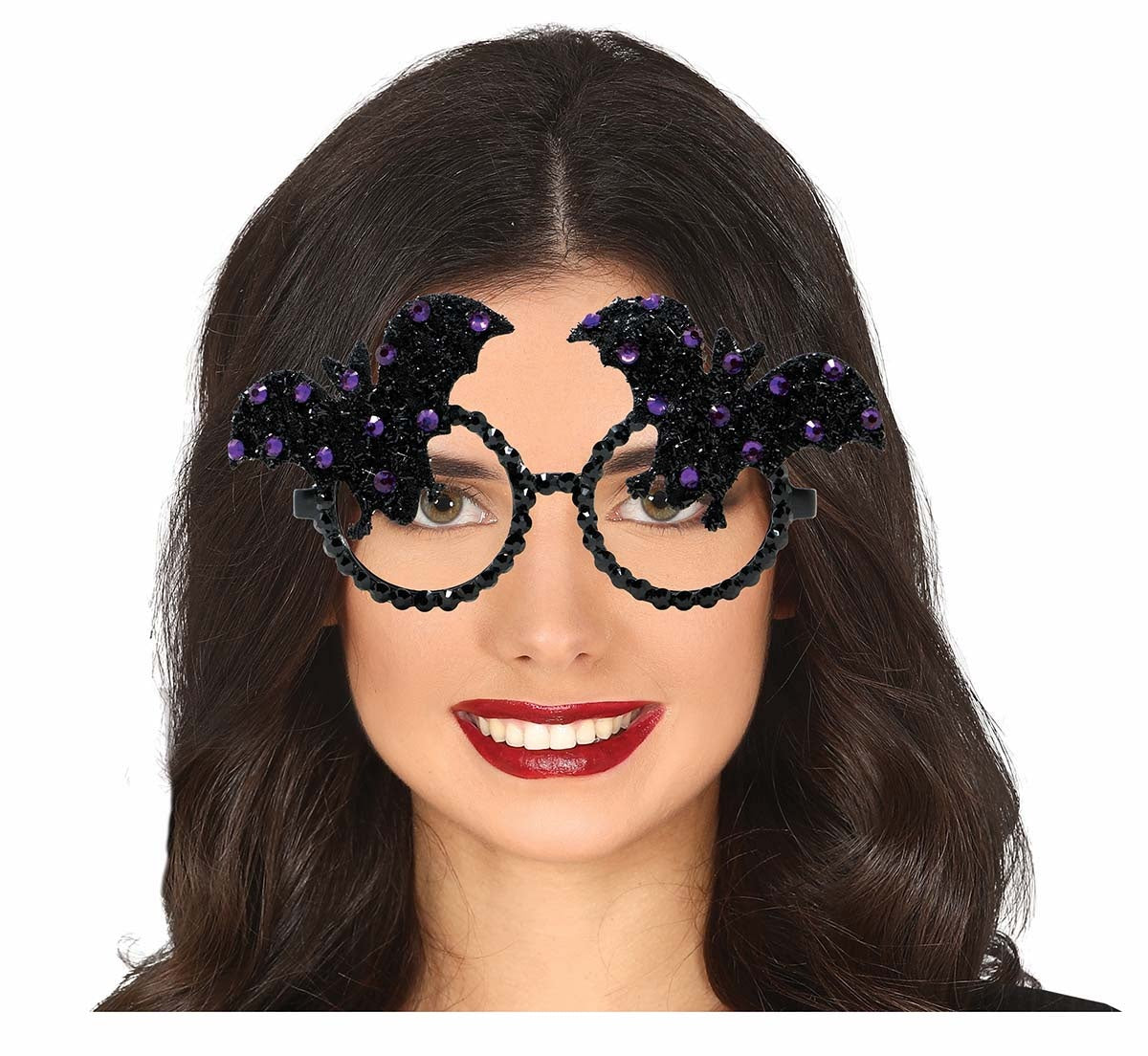 Halloween Bril Vleermuis Glitter