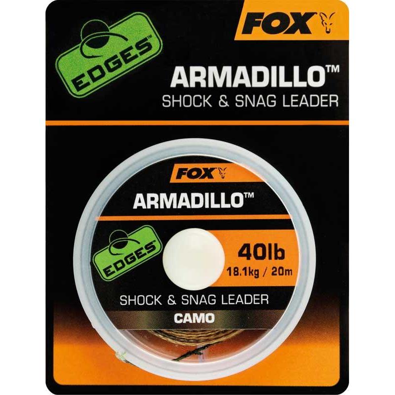 Tresse A Bas De Ligne Fox Edges Armadillo Camo Shock & Snag Leader - 20M