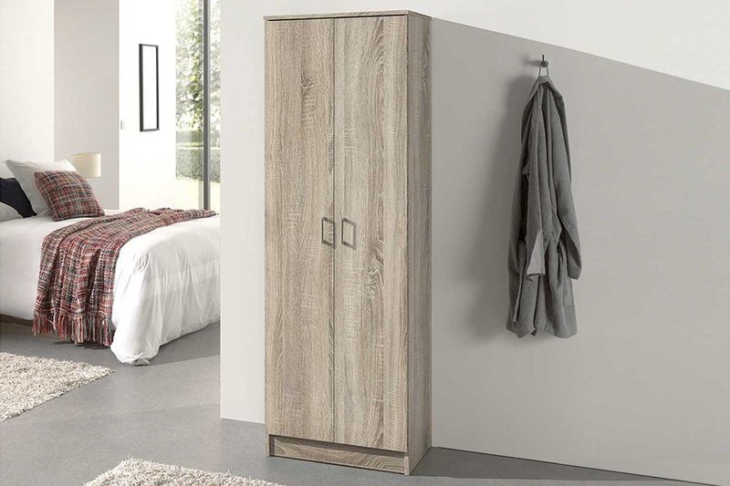 Rousseau - Opbergkast Ray - Bruin - 60 cm - 2 Deuren - 4 Legplanken