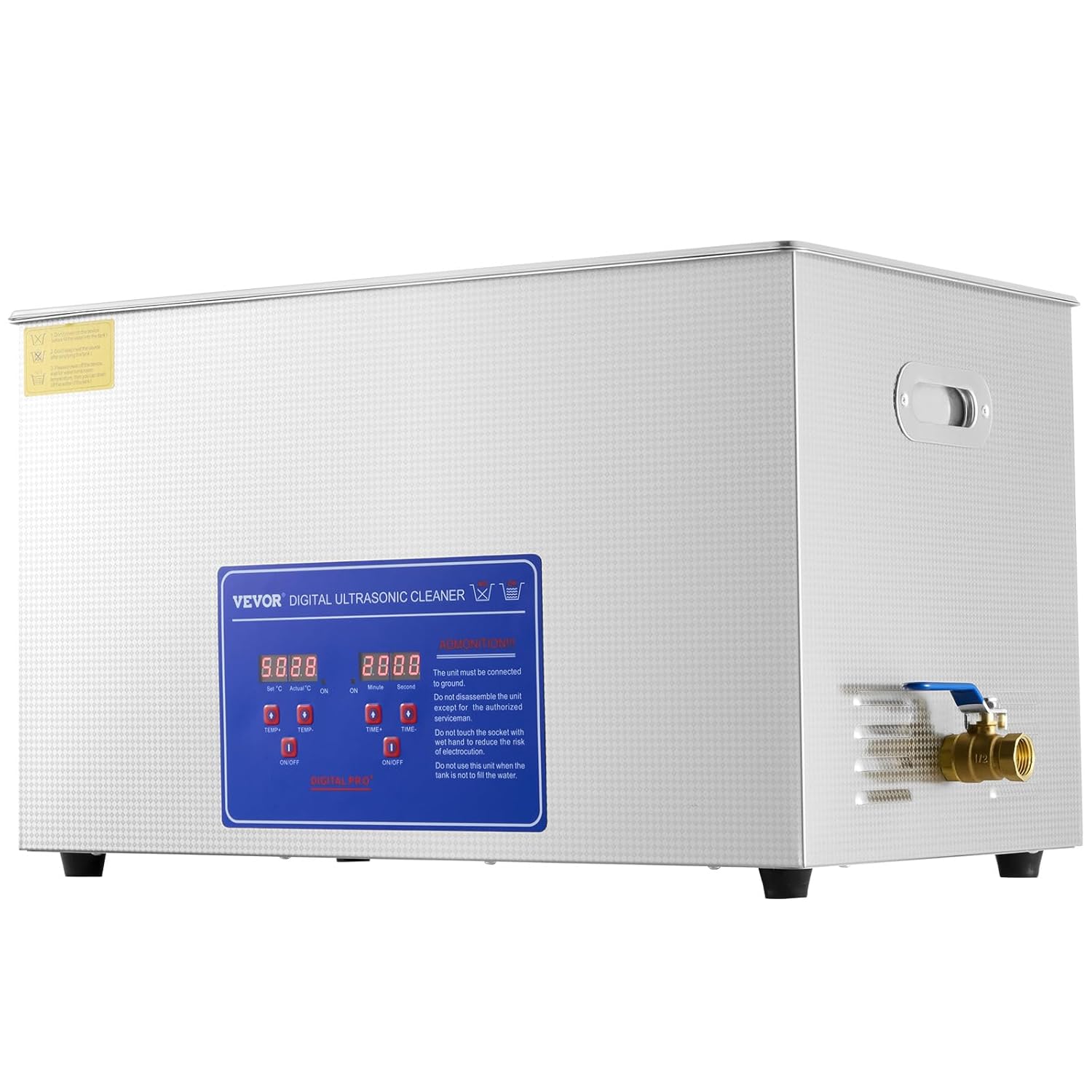 VEVOR 30 L Ultraschallreinigungsgerät Ultraschallreiniger mit Heizung 600 W Ultraschallreiniger aus Edelstahl Ultraschall Reinigungsgerät für Brillen Schmuck Zahnprothesen Münzen usw.