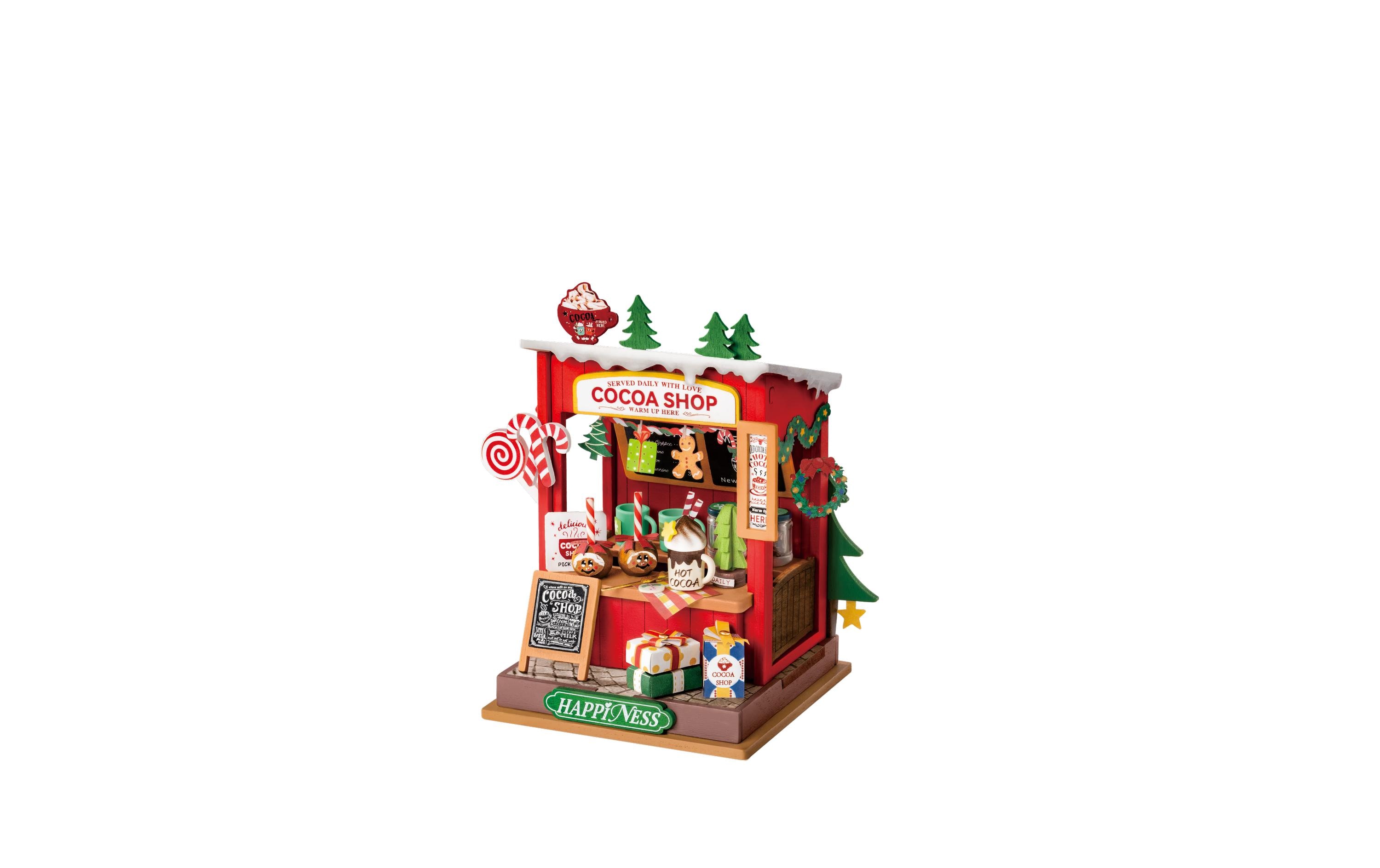 Bausatz Cocoa Shop3D-Puzzle aus lasergeschnittenen Holzteilen