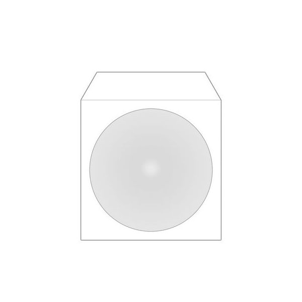 Mediarange Bolsas CD Papel c/ Janela e Aba Pack 100 - BOX62