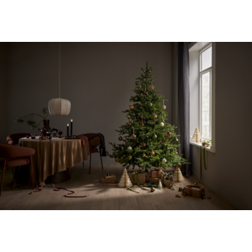Decoris kerstbal glas gemengd bruin Ø 8 cm per stuk