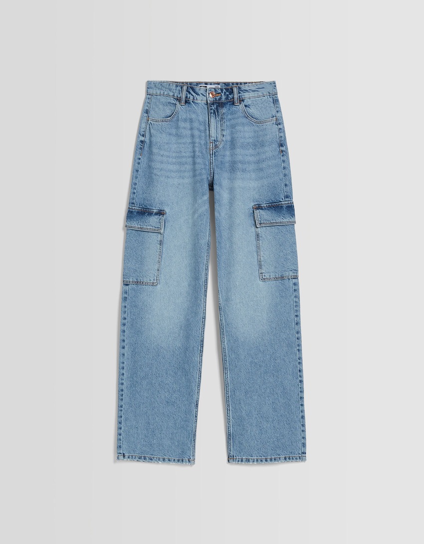 calça cargo reta