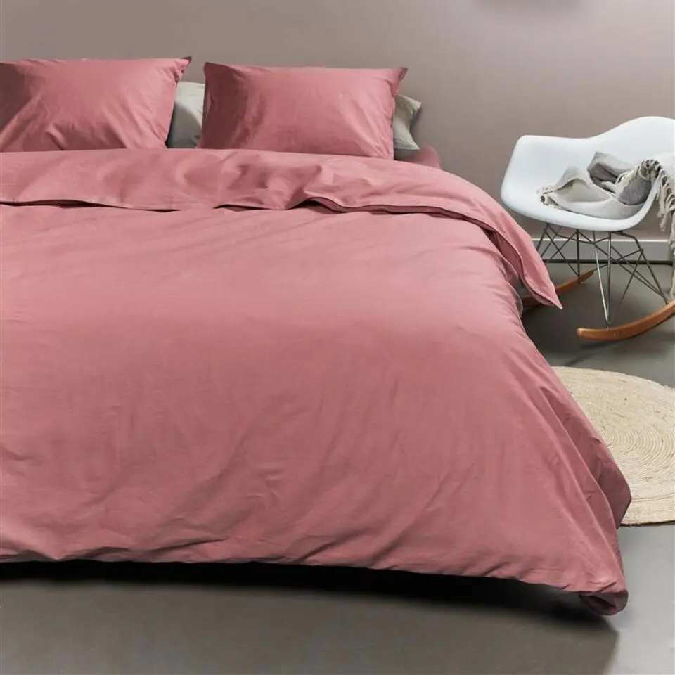Ambiante Cotton Uni dekbedovertrek - 200x200/220 - Roze