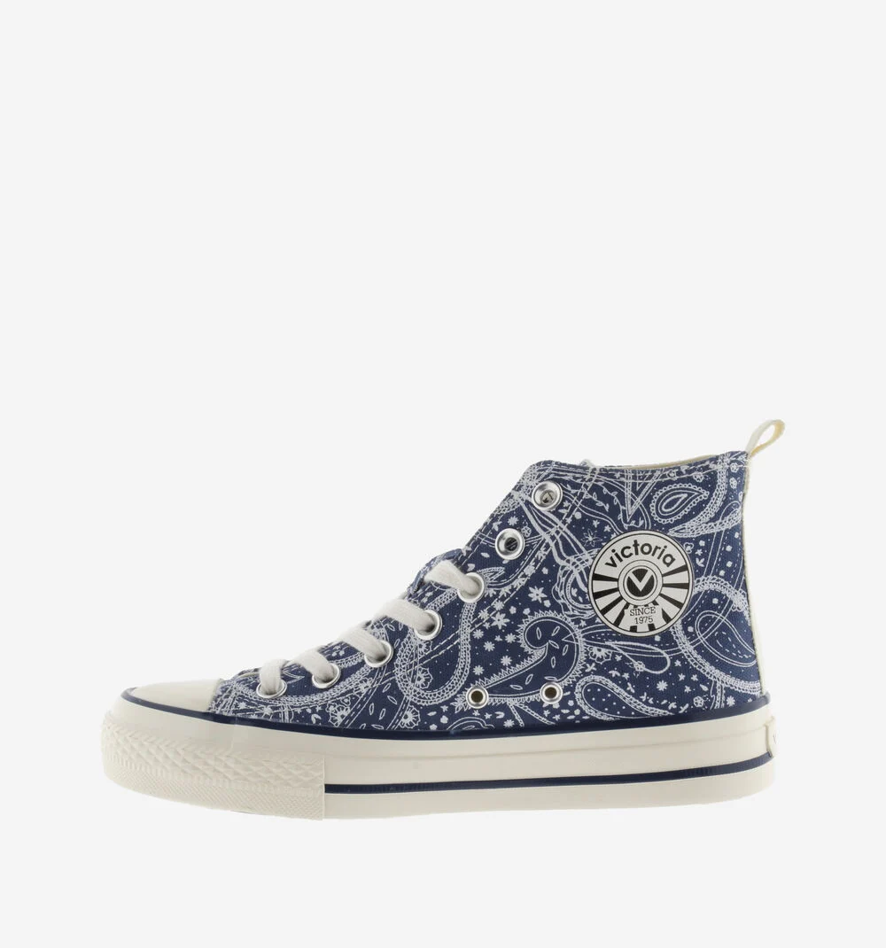 TRIBU BRILLO BANDANA TOILE BRILLANT Baskets montantes imprimé bandana MARINO