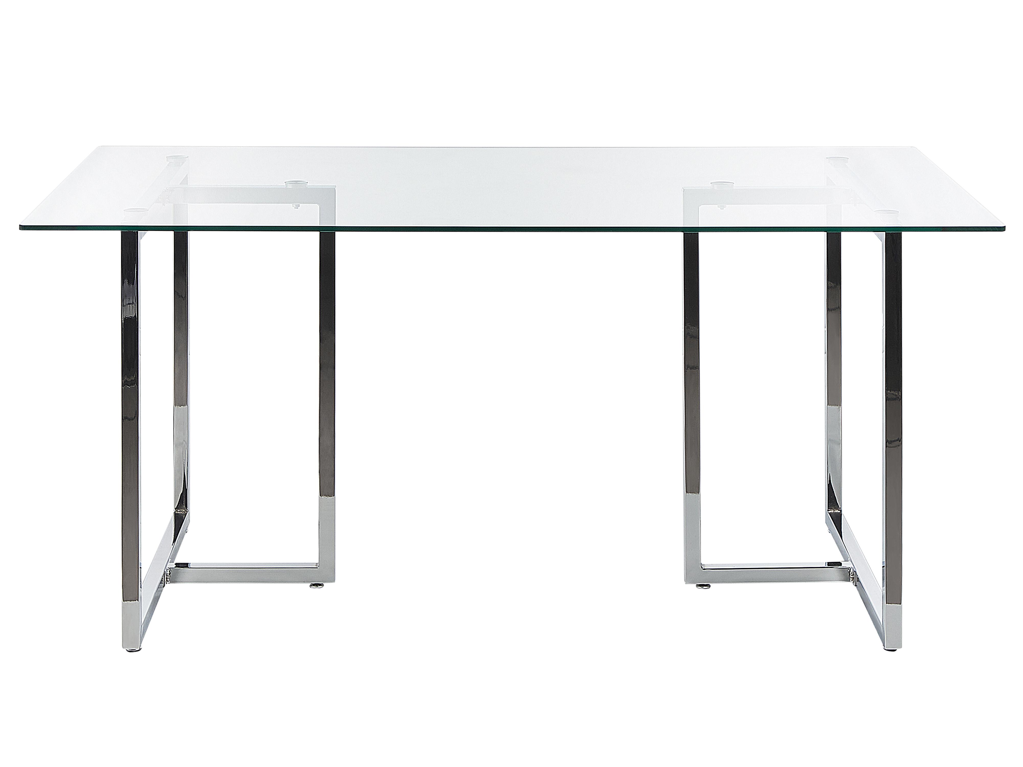 Eettafel ENVIA Zilver 90 cm Veiligheidsglas 160 cm