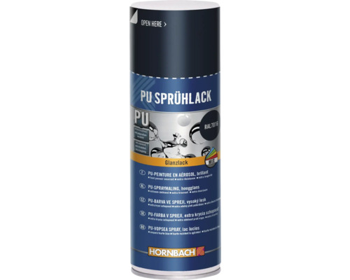 HORNBACH PU spuitverf RAL7016 antracietgrijs glanzend 400 ml