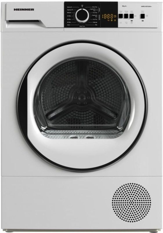 Heinner - HHPD-V9T1CHA+++ - Warmtepompdroger - 9 KG - Wit - 15 Programma’s - LED Display