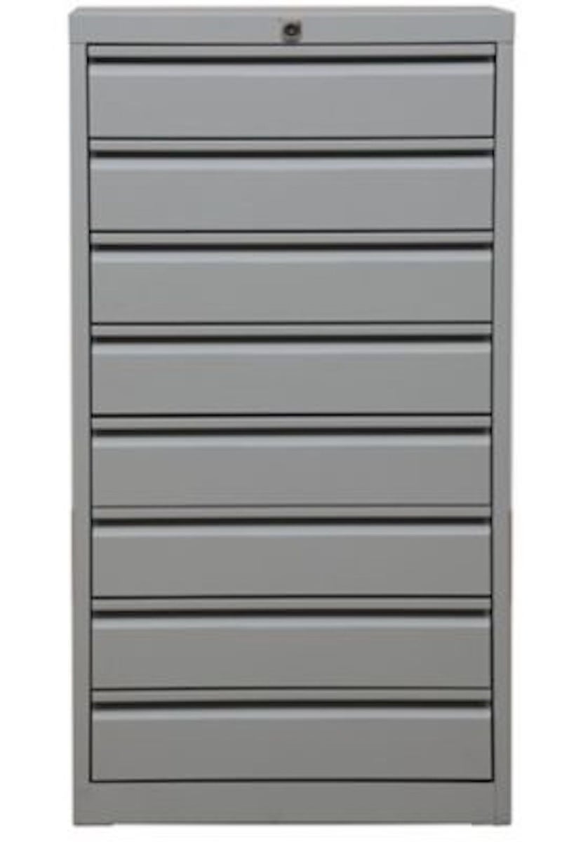 PROREGAL Swan ladekast met 8 laden, HxBxD 98 x 53 x 43 cm, grijs