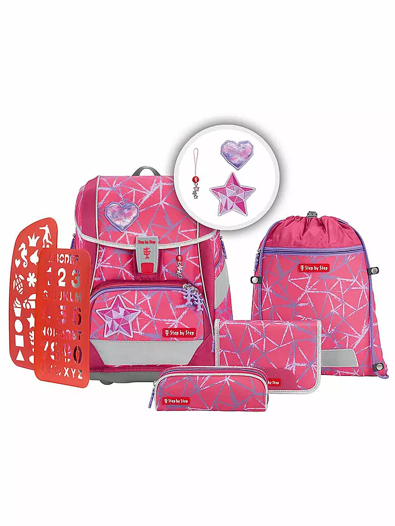 STEP BY STEP Schultaschen Set 6tlg - 2in1 Plus Star Stella pink