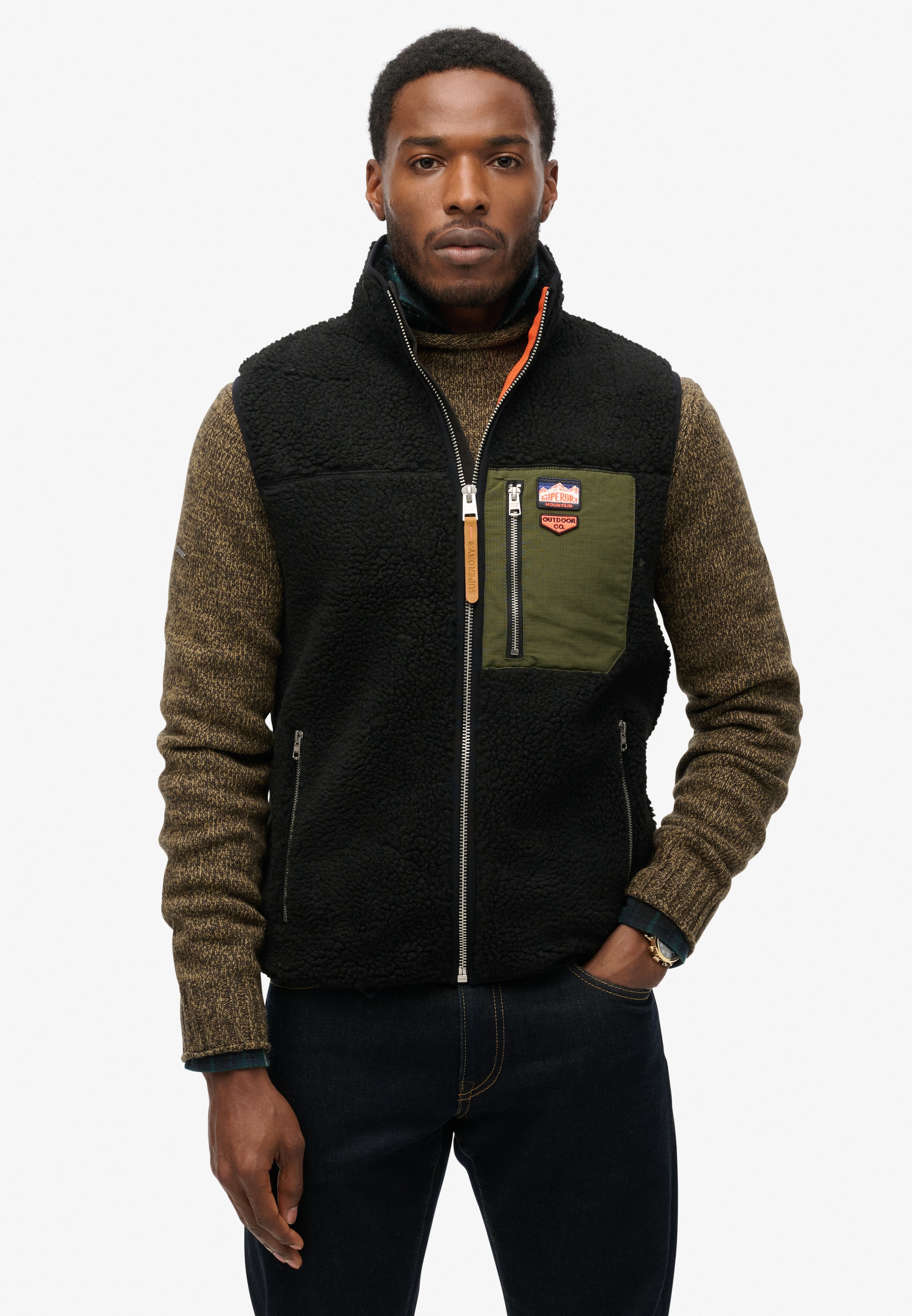 Superdry Steppweste »VINTAGE RETRO FLEECE GILET«