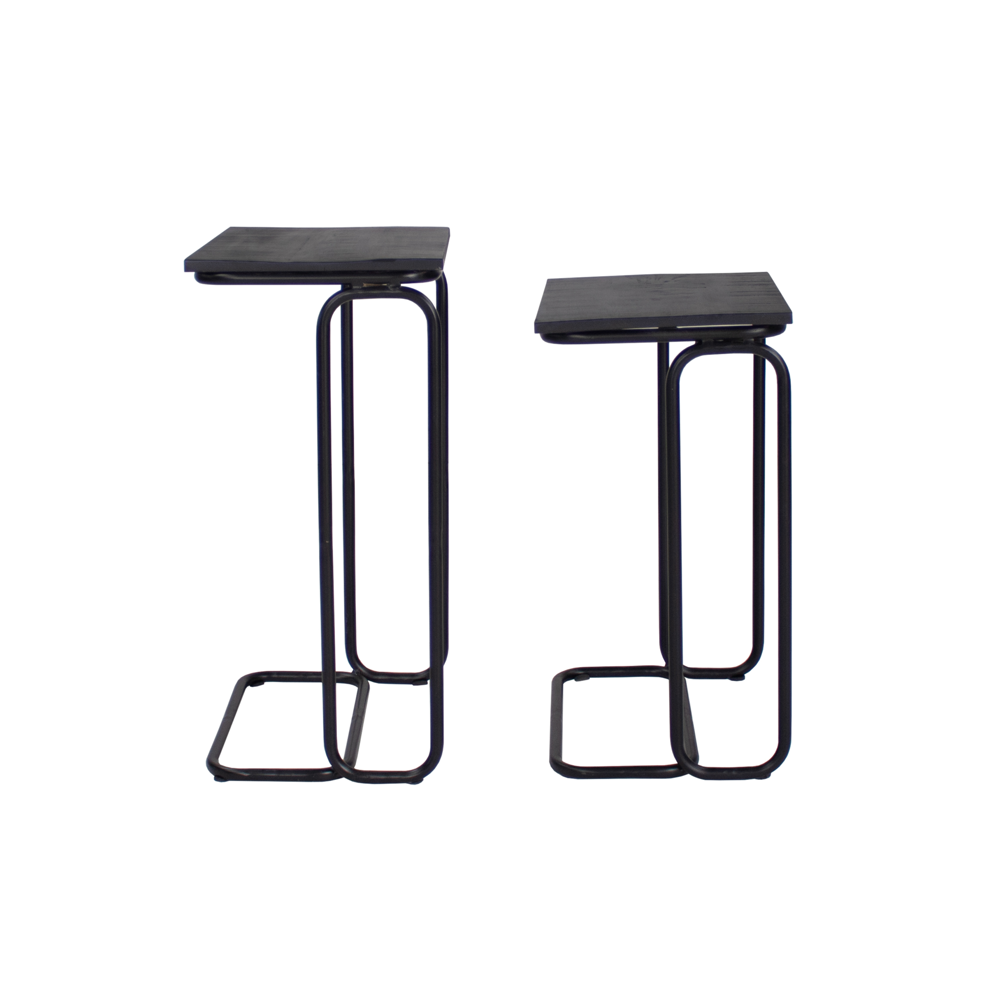 Kick bijzettafel Noah set van 2 - Zwart