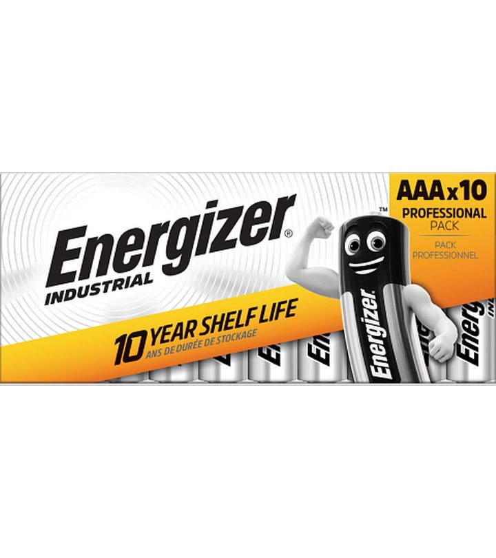 Energizer Batterie Industrial Alkaline AAA LR03 , 10 Stück Industrial Alkaline AAA Batterie im 10er Pack
