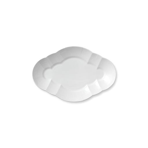Royal Copenhagen Hvid Elements Serveringsfad, 26x38,5 cm