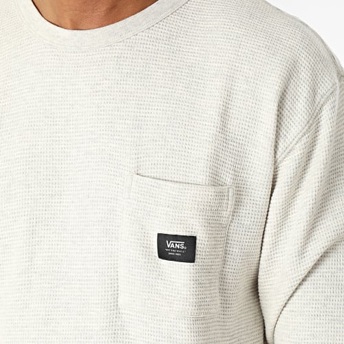 Tee Shirt Poches Manches Longues Alder 000J1 Beige Chiné