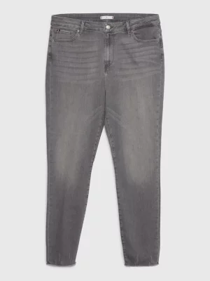Calça jeans skinny preta de cintura alta Curve Harlem