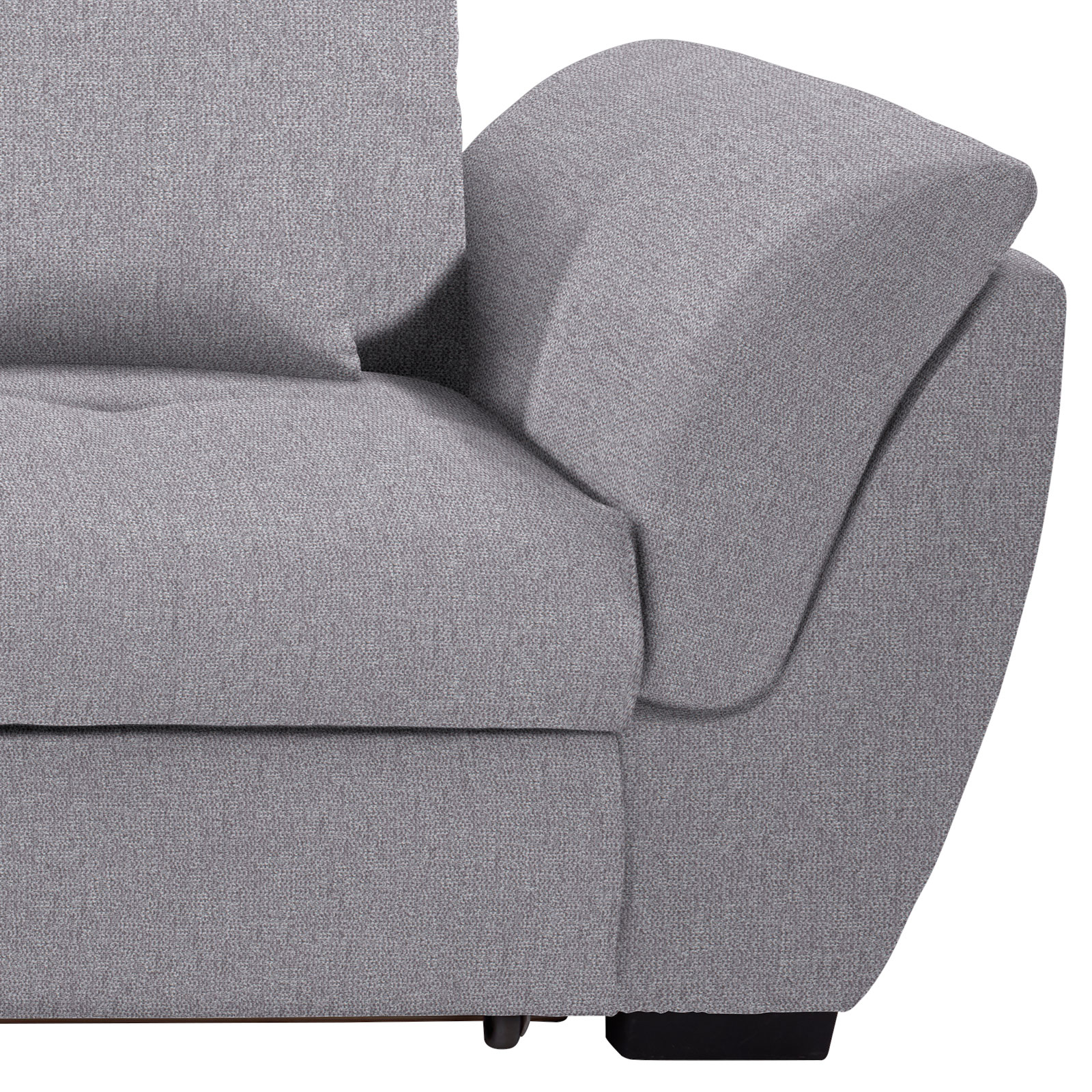Ecksofa - grau - Liegefunktion - Recamiere links
